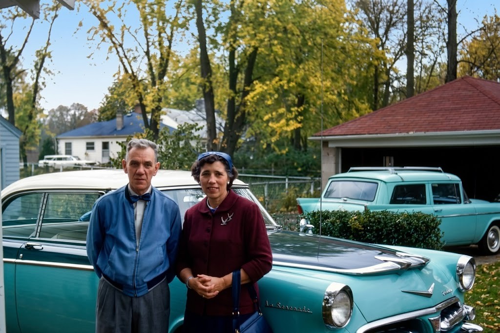 Ralph and Lora with their car